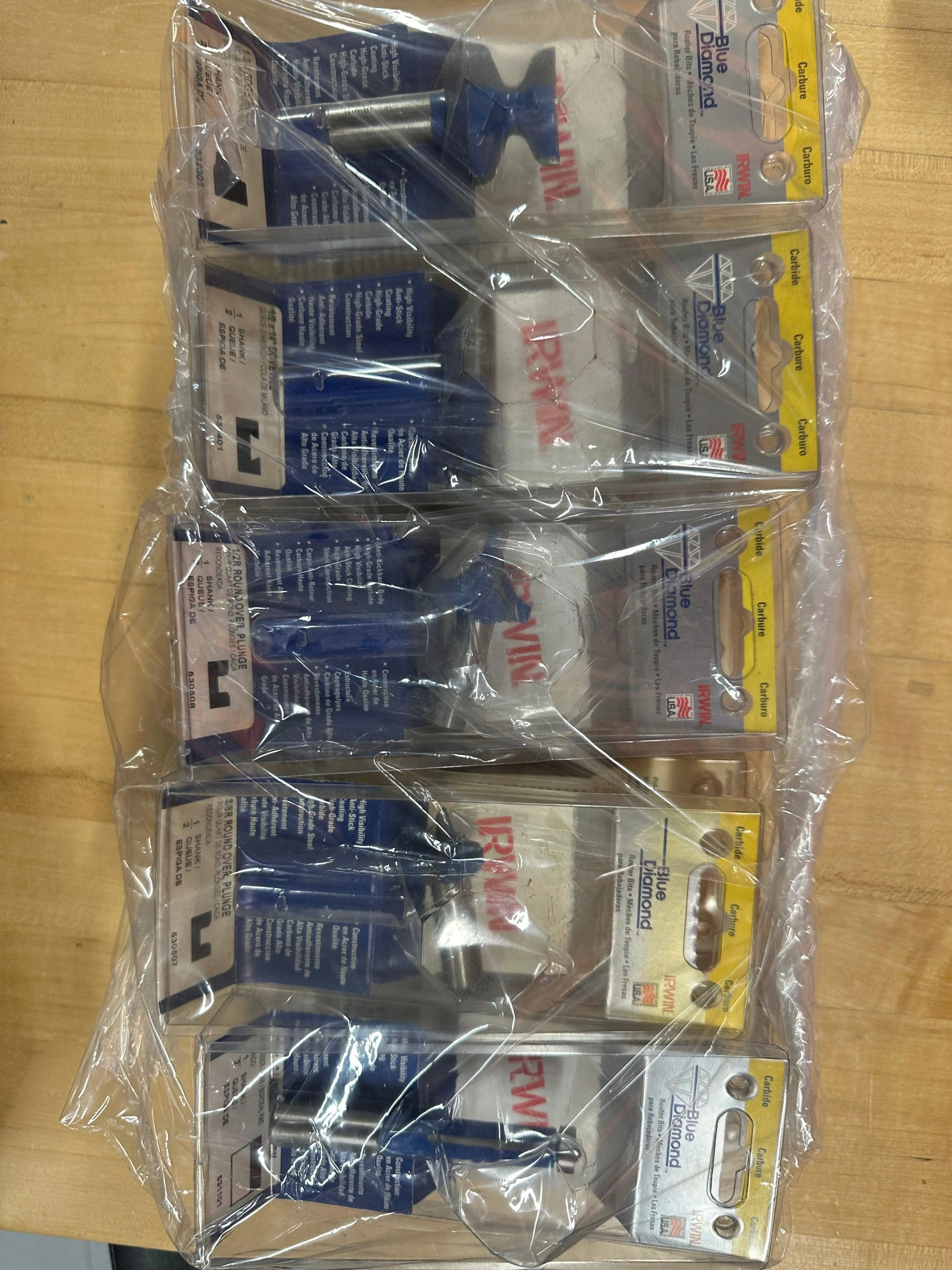 10 PC 1/2" IRWIN Router Bit Bundle Sale MSRP: $400  Made in the USA