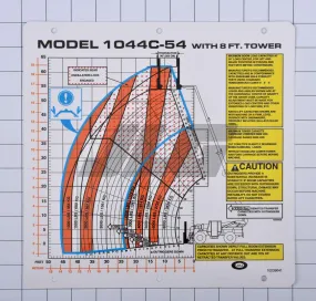 10239041 Flip Card, Load Chart 1044C-54 | JLG