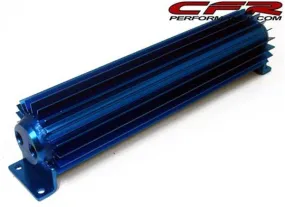 12" BLUE FINNED ALUMINUM DUAL LINE TRANSMISSION COOLER - CHEVY-FORD-MOPAR