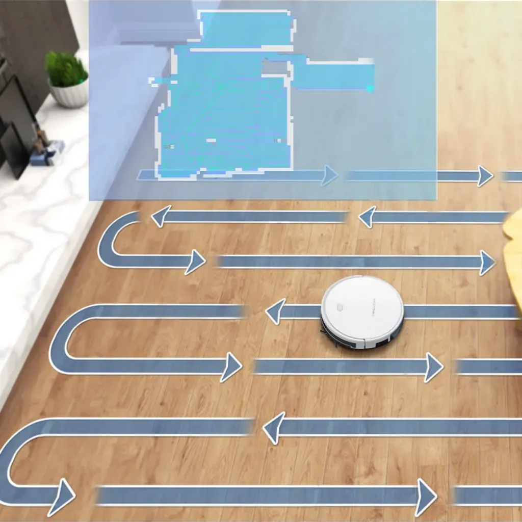 1800Pa Robot Vacuum Mop, Smart Mapping, Wi-Fi, Tesvor