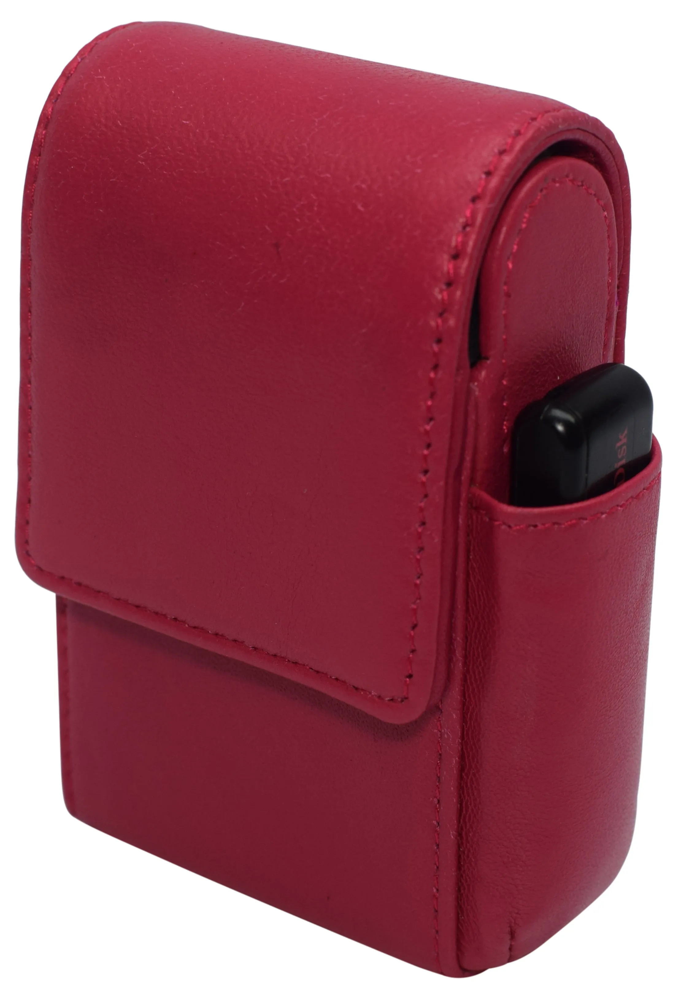 1847 Genuine Leather Cigarette Box Anti-Scratch Protective Storage Case with Lighter Holder