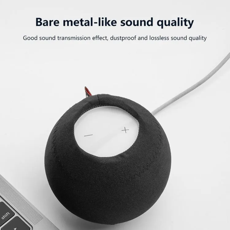 2 PCS For Homepod Mini Smart Speaker Dust Cover Stretch Cloth Audio Protection Cover(Light Gray)