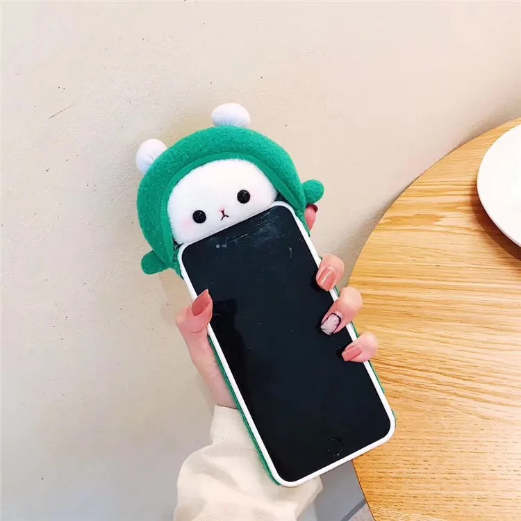 3D Plush Iphone Dino Protective Case Cover