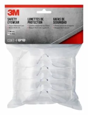 3M™ Safety Eyewear 90953H4-DC, Clear, Clear Lens, Anti-Scratch, 10/case