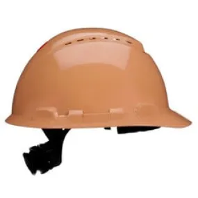 3M™ SecureFit™ Hard Hat H-711SFV-UV,Tan, Vented, 4-Point Pressure Diffusion Ratchet Suspension, with Uvicator, 20 ea/Case