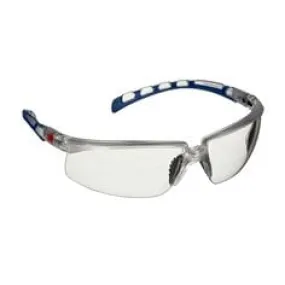 3M™ Solus™ 2000 Series, S2001SGAF-CLR, Clear/Blue Temples, Scotchgard™ Anti-Fog Coating, Clear AF-AS Lens, 20 ea/Case