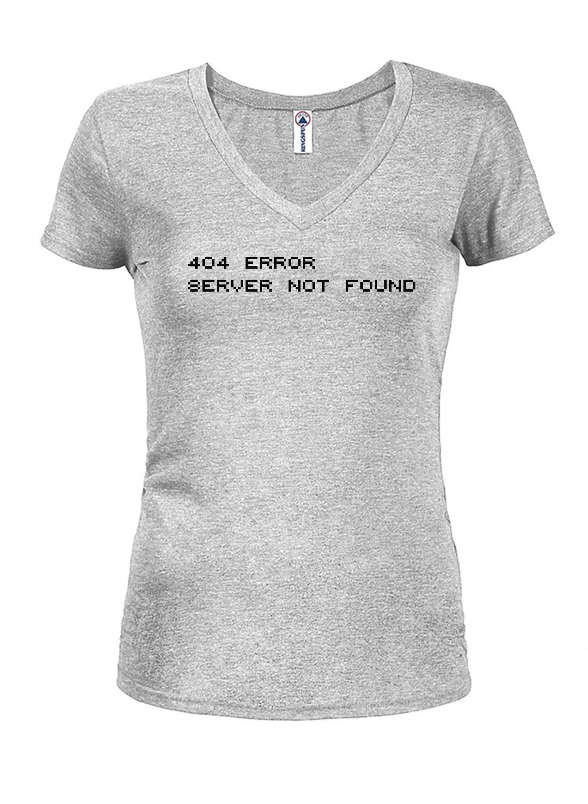 404 Error Server Not Found Juniors V Neck T-Shirt