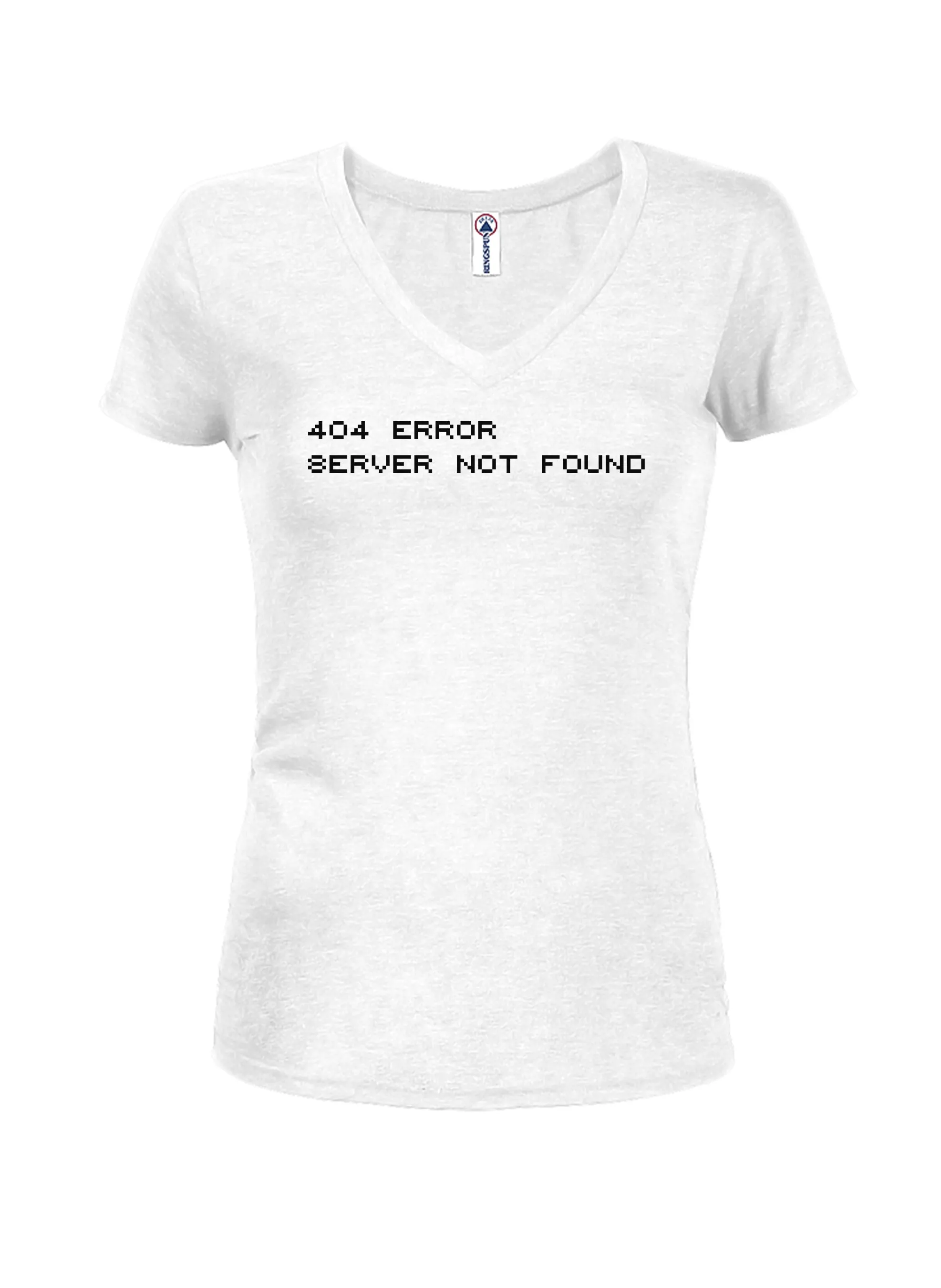 404 Error Server Not Found Juniors V Neck T-Shirt