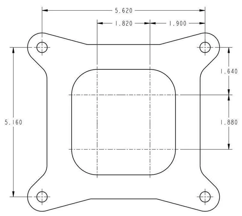 600 CFM 4-Barrel Street/Strip Carburettor - Shiny Finish HO0-4776S