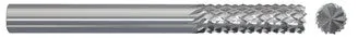 781-001070: 1/4 in. Dia., 1 in. Length Of Cut, 3 in. Overall Length Carbide Router Mill; Diamond Cut, Style B- Burr End Cut, BRIGHT, USA