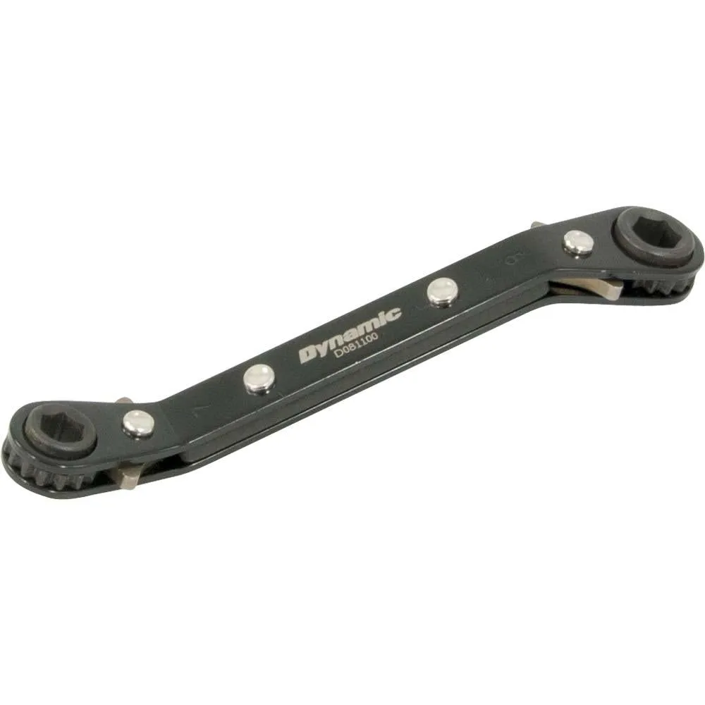 7mm X 8mm Double Box End Ratcheting Wrench, 25° Offset