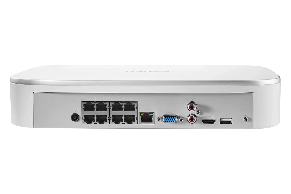 8-Channel NVR Fusion System with Four 4K (8MP) IP Cameras and 2 Wi-Fi Cameras