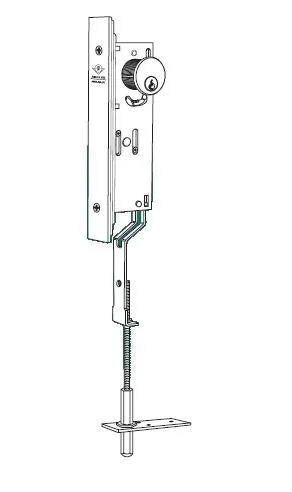 Adams Rite 1870 Series Cylinder Operating Flushbolt