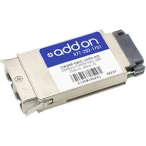 Addon Cisco Cwdm-Gbic-1550 Compatible Taa Compliant 1000Base-Cwdm Gbic Transceiver (Smf, 1550Nm, 80Km, Sc)