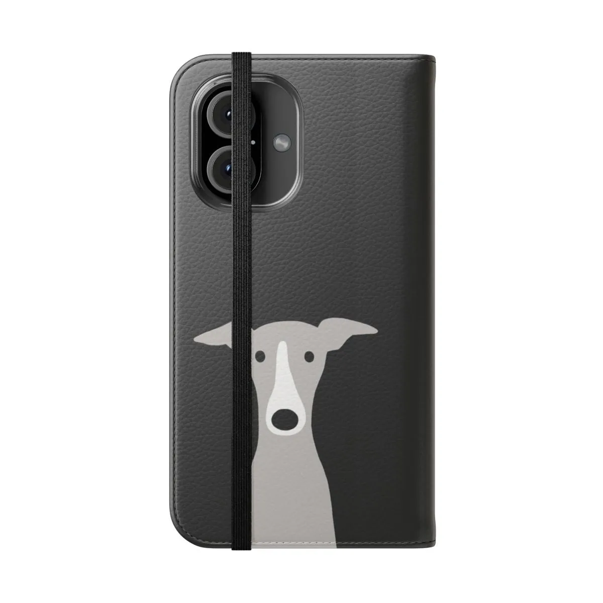 Adorable Greyhound & Whippet Cartoon Dog Flip Phone Case