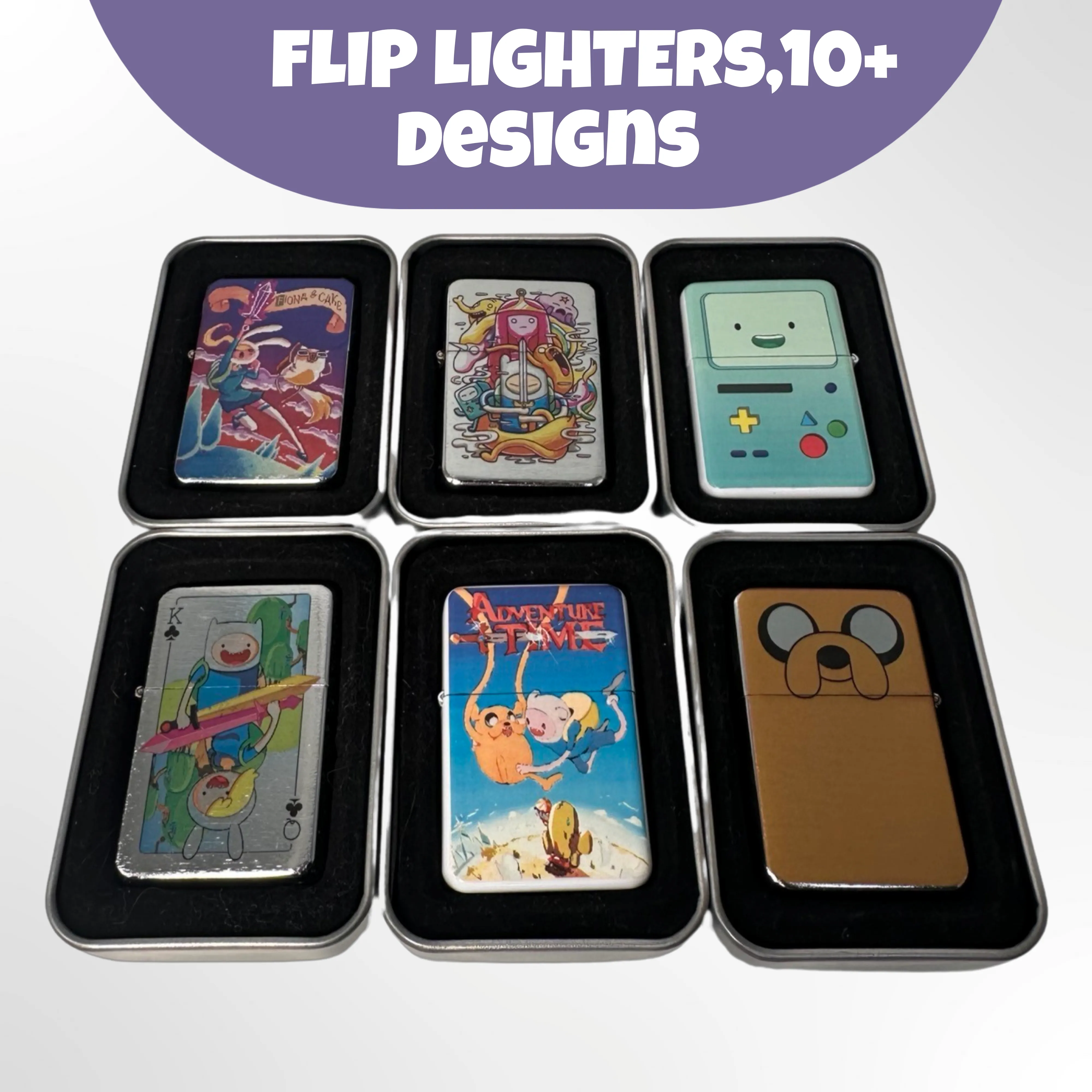 Adventure Time Cartoon Flip Top Lighter