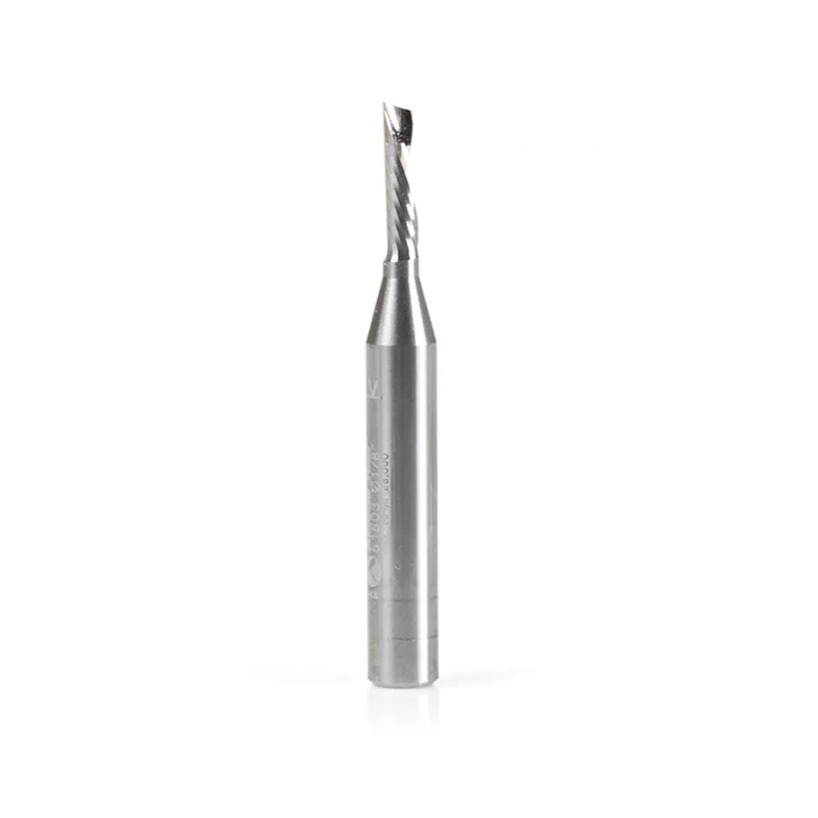 Aluminum Spiral 'O' Flute Down-Cut CNC Router Bit | 1⁄8 Dia x 1⁄2 x 1⁄4 Shank | 51503 | 738685515037