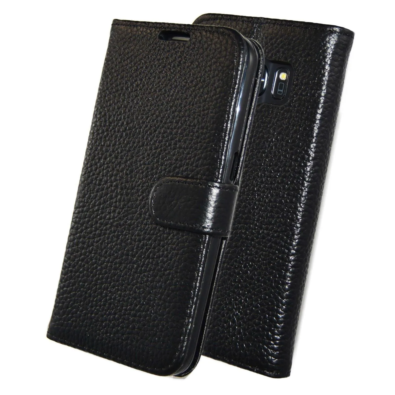 Apple iPhone 6 , 7 , 8  Genuine Leather Flip Folio Book Wallet Case