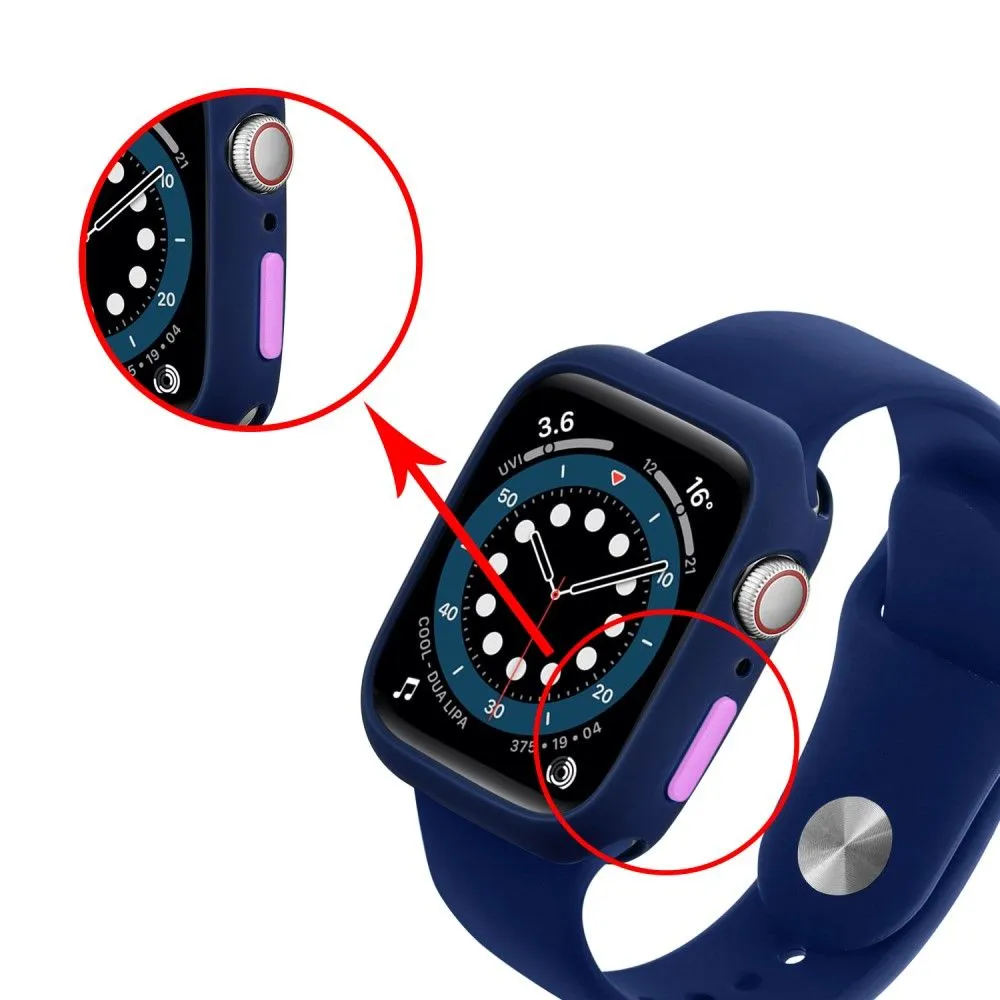 Apple Watch (45mm) candy color button TPU cover - Midnight Blue / Purple