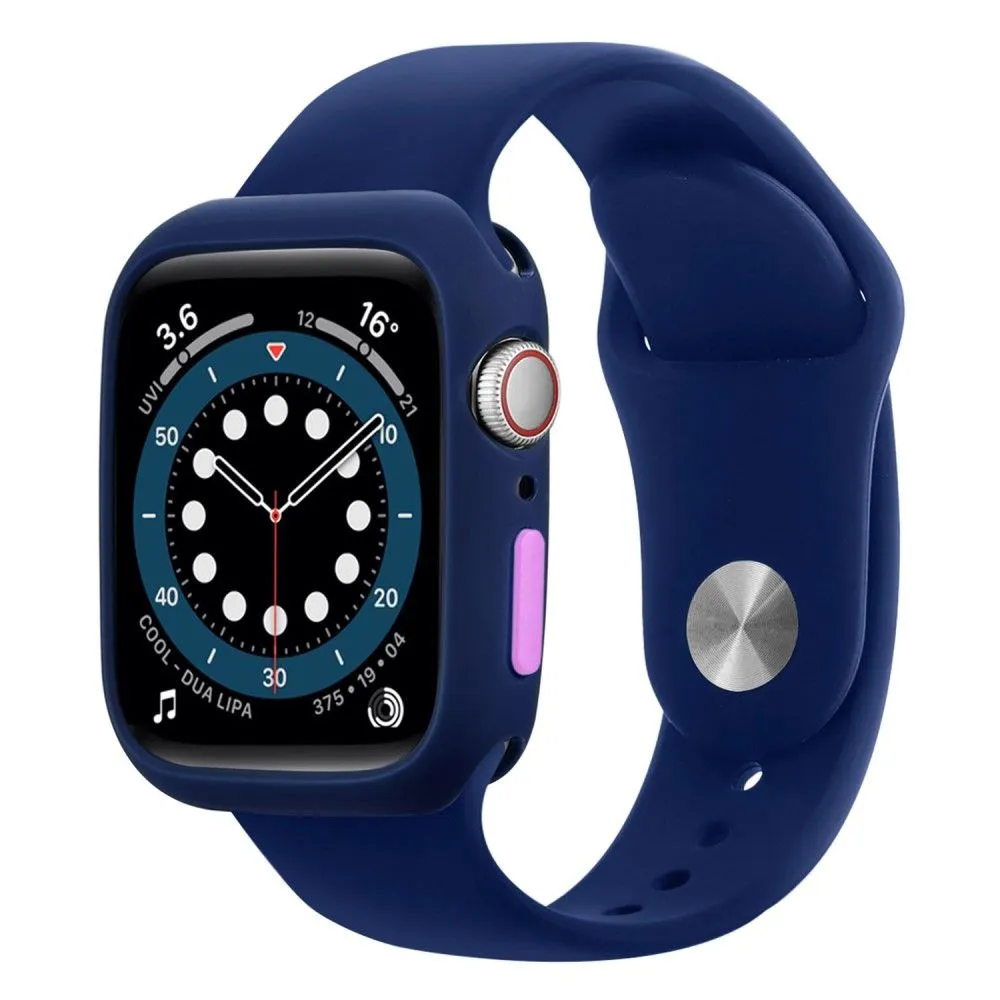 Apple Watch (45mm) candy color button TPU cover - Midnight Blue / Purple