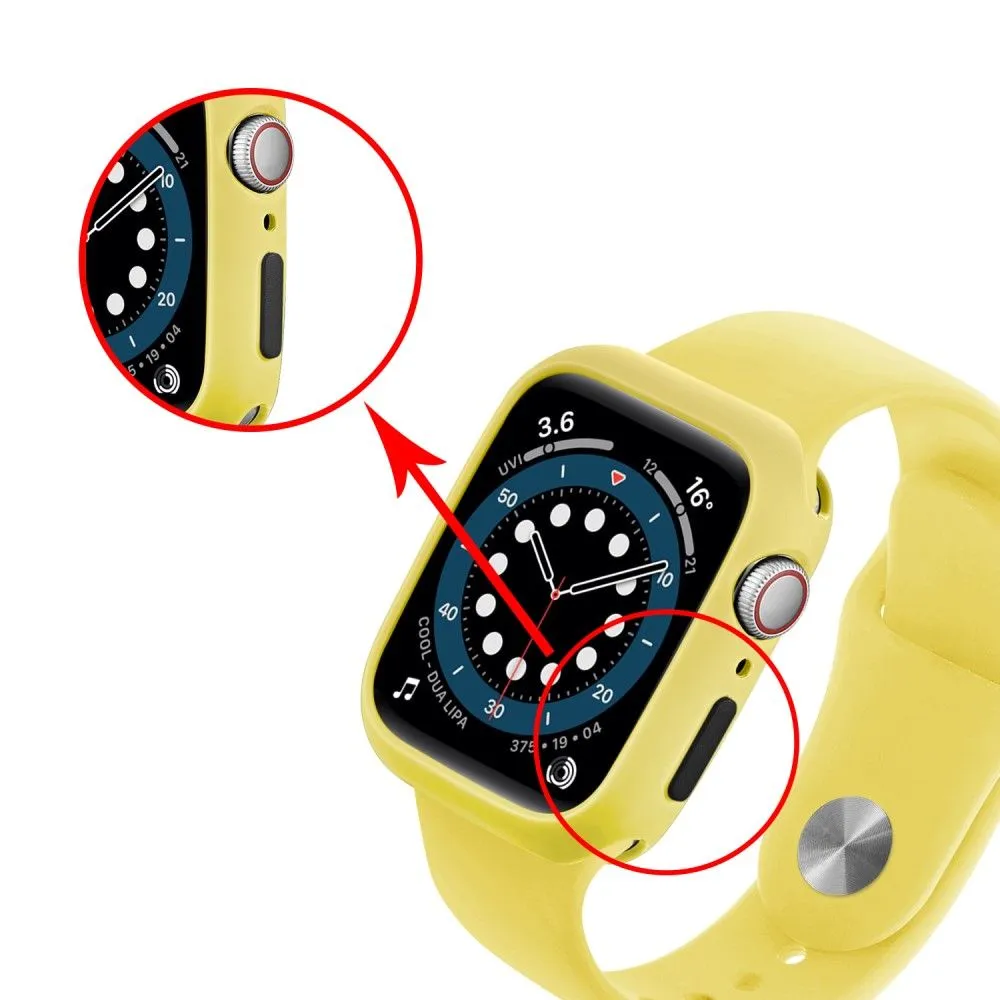 Apple Watch (45mm) candy color button TPU cover - Yellow / Black