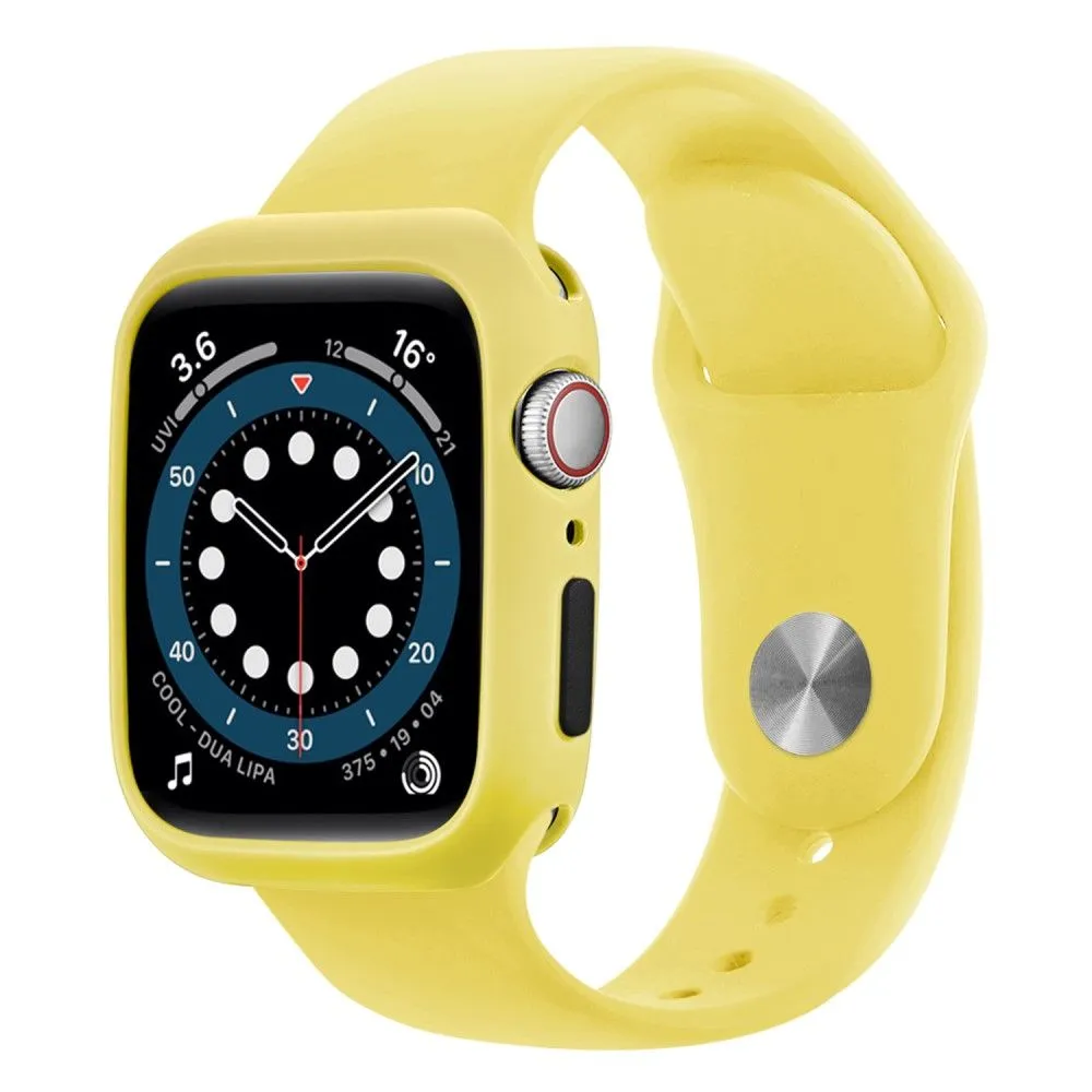 Apple Watch (45mm) candy color button TPU cover - Yellow / Black