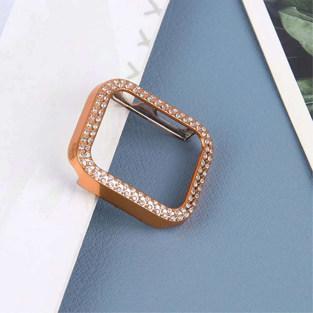 Apple Watch (45mm) rhinestone décor protective cover - Rose Gold