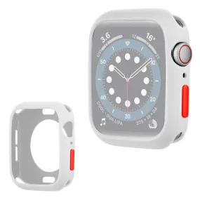 Apple Watch Series 3/2/1 38mm candy color silicone frame - White / Red