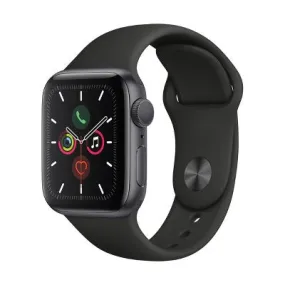 Apple Watch Series 5 GPS, 40mm Space Gray Aluminum Case with Black Sport Band