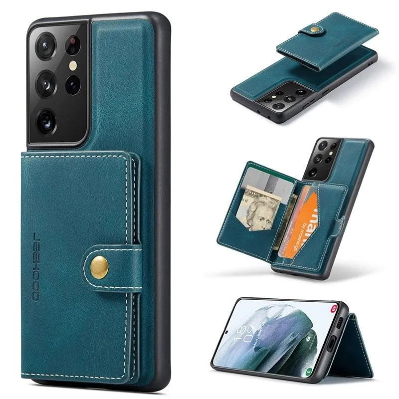 Apricus Leather Magnetic Wallet Galaxy Case