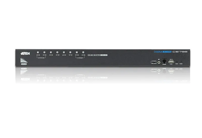 Aten Cs1798 - Kvm / Audio / Usb Switch - 8 Ports - Rack-Mountable