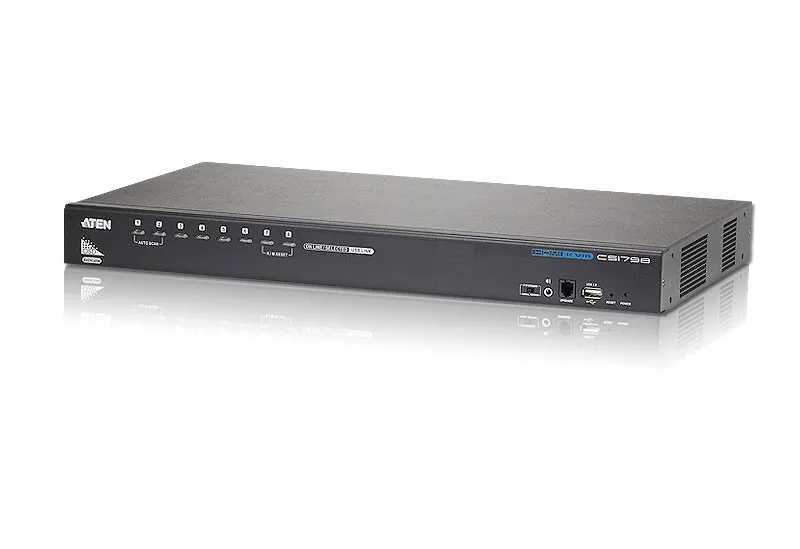 Aten Cs1798 - Kvm / Audio / Usb Switch - 8 Ports - Rack-Mountable