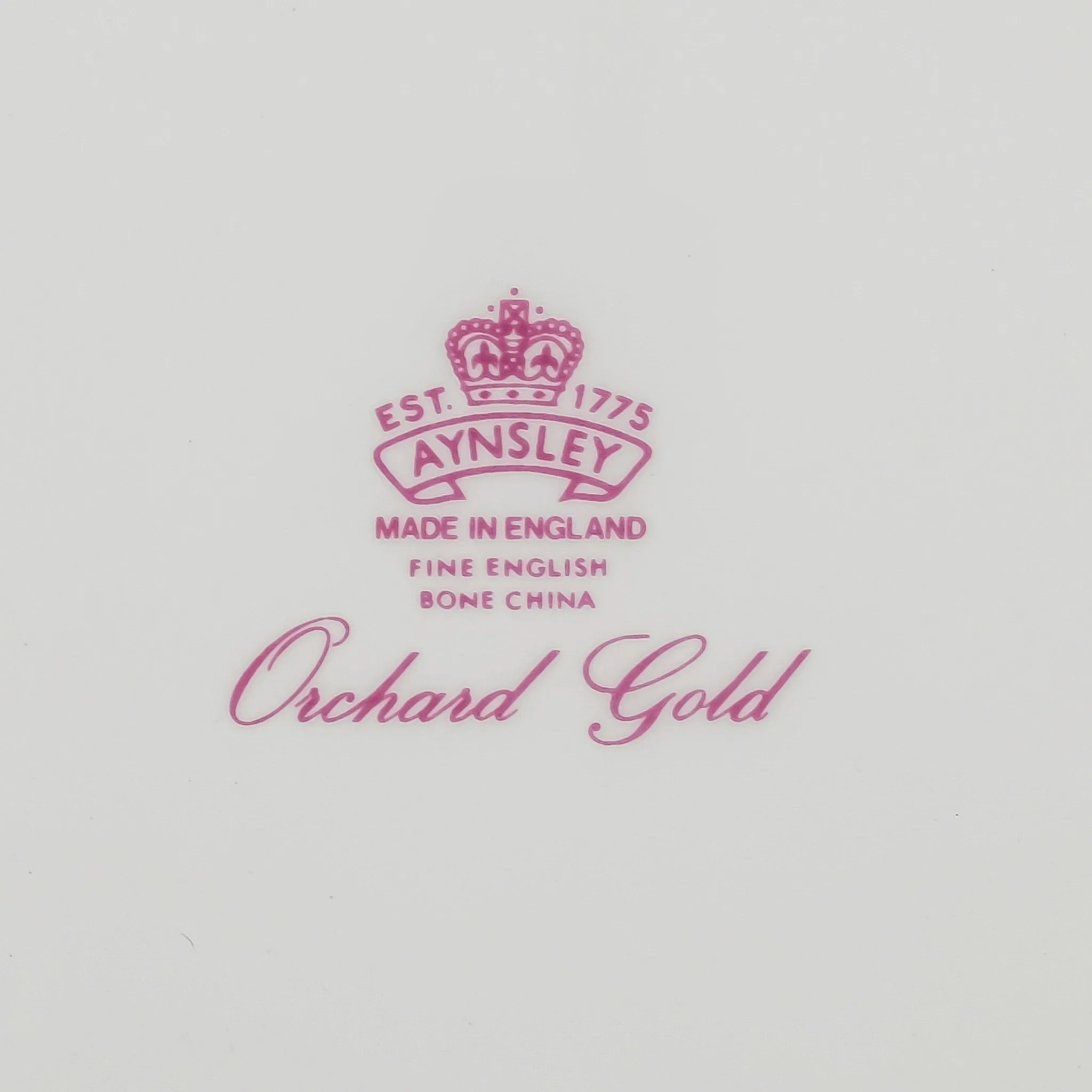 AYNSLEY Orchard Gold Cake Plate & Stainless Steel Server