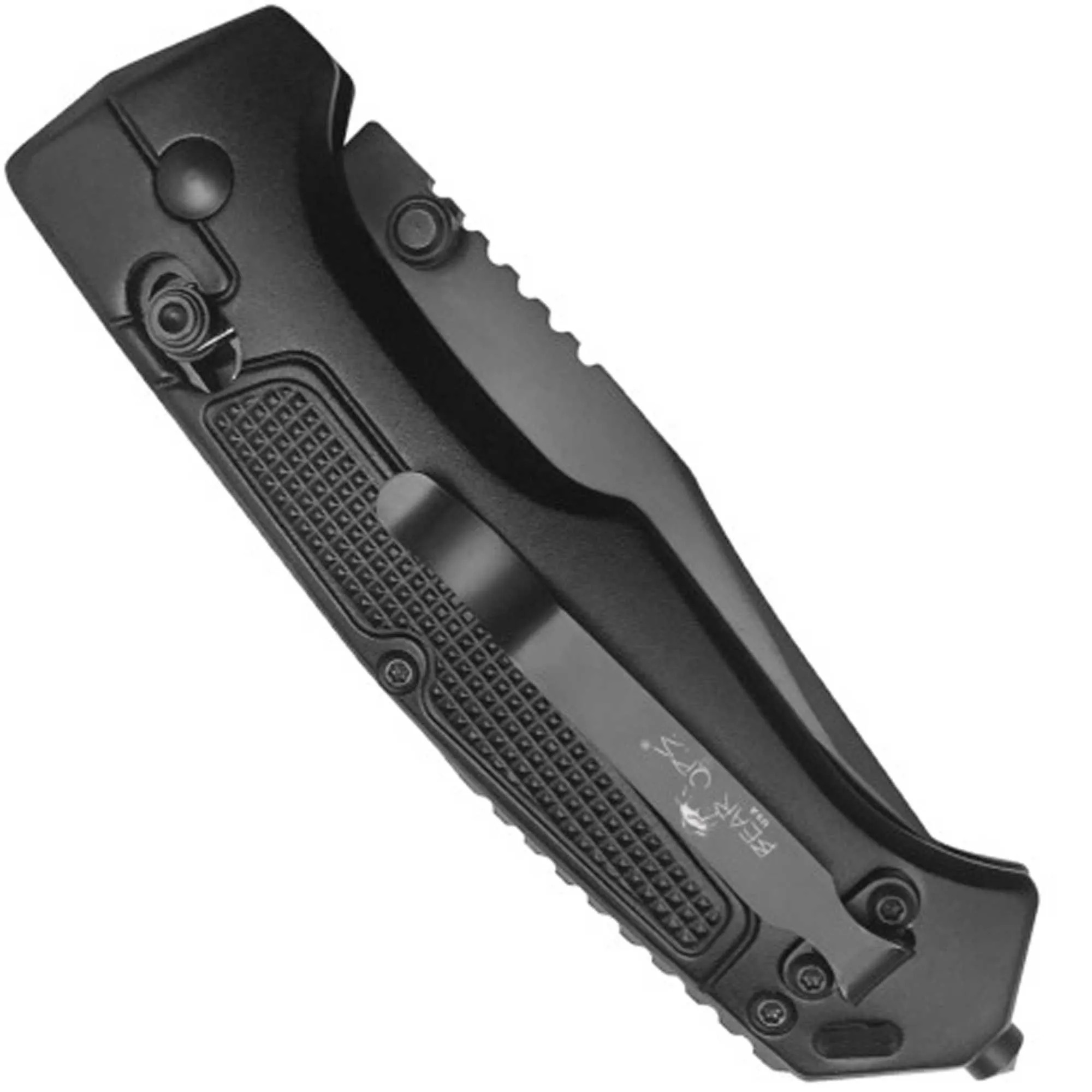 Bear & Son Knife - Black Aluminum Slide Lock Steel Blade, 4.5 inch | BSMC-550-ALBK-B