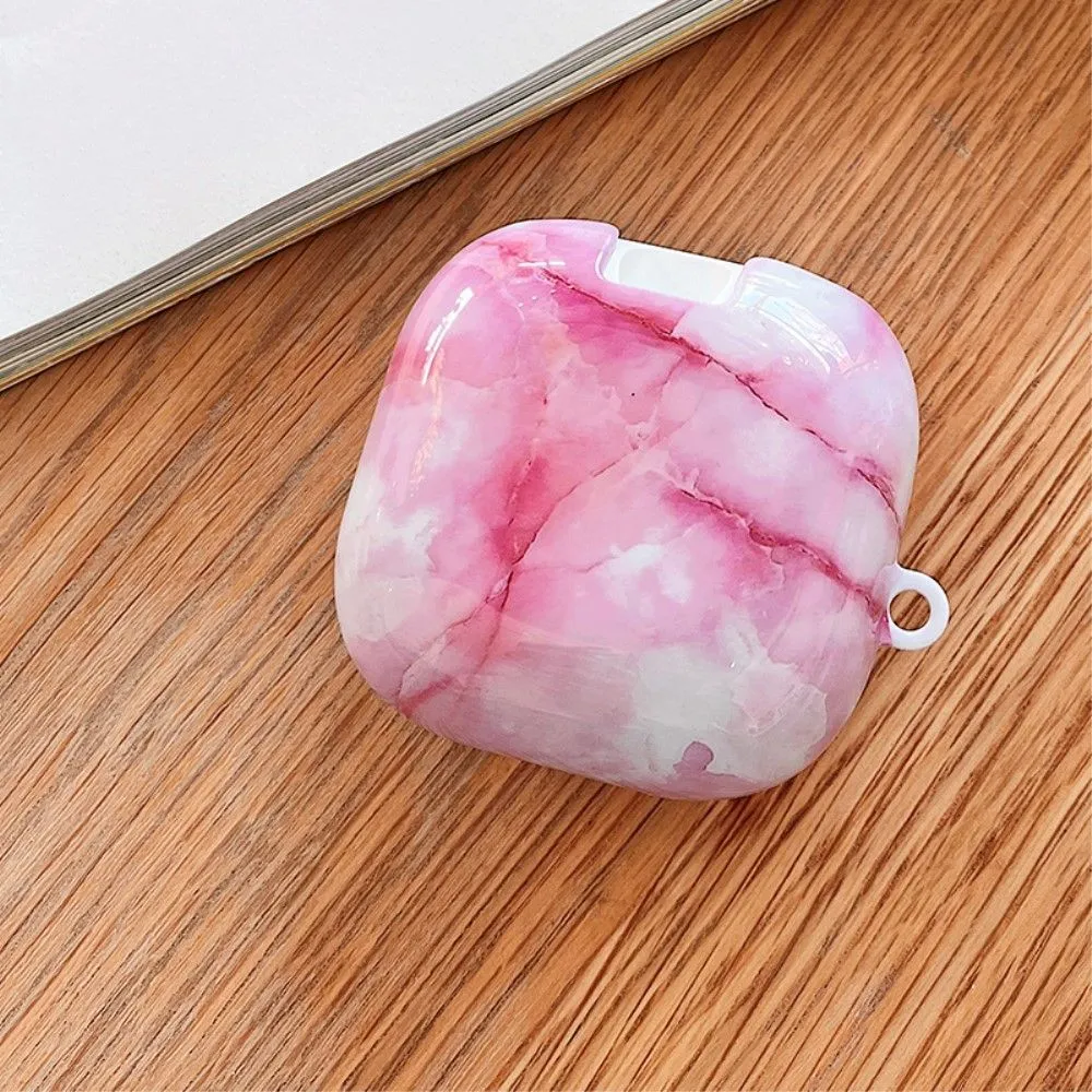 Beats Fit Pro marble themed ccase - Pink / White