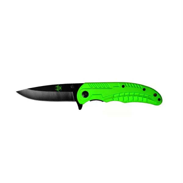 Biohazard Pocket Folding Drop Point (Green)