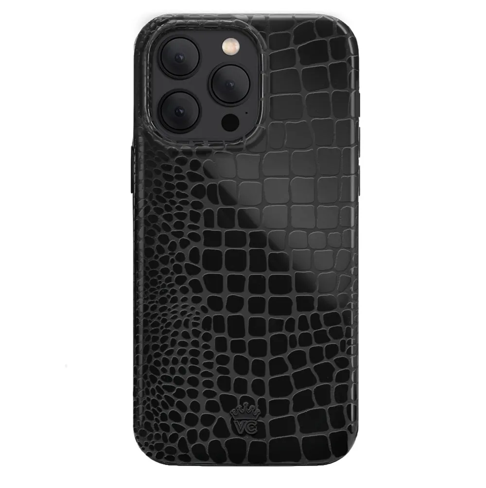 Black Croc iPhone Case