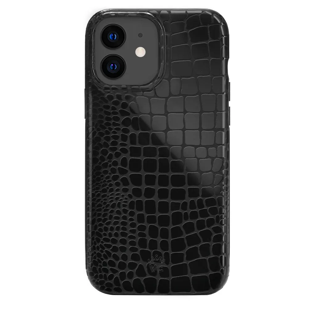 Black Croc iPhone Case