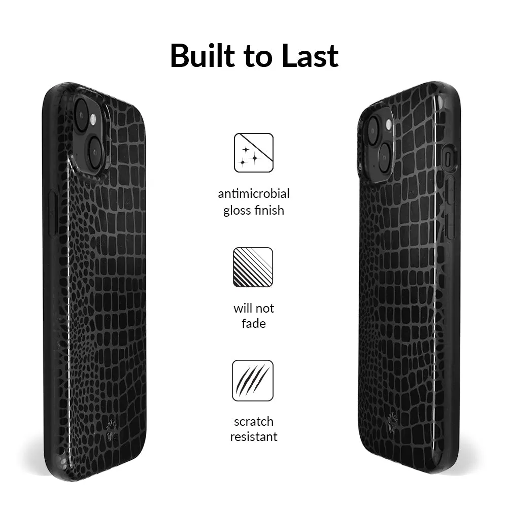 Black Croc iPhone Case