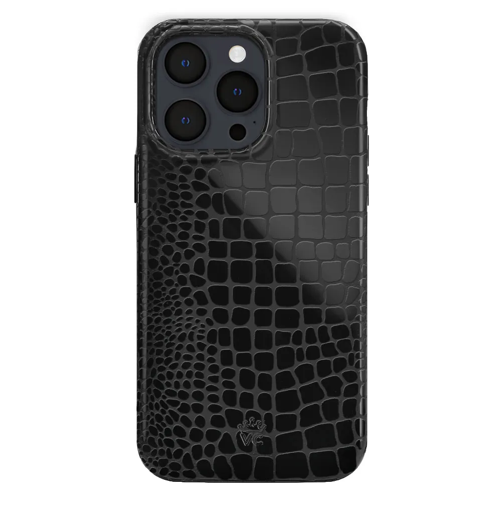 Black Croc iPhone Case