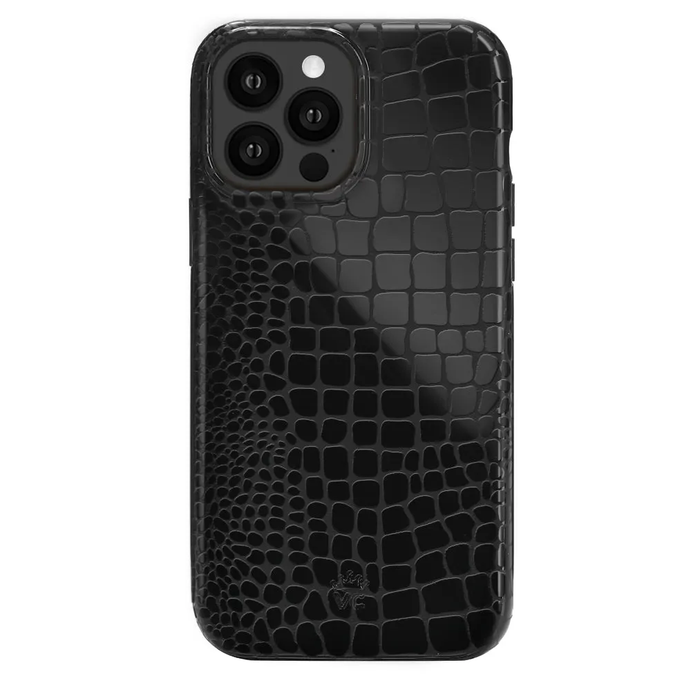 Black Croc iPhone Case