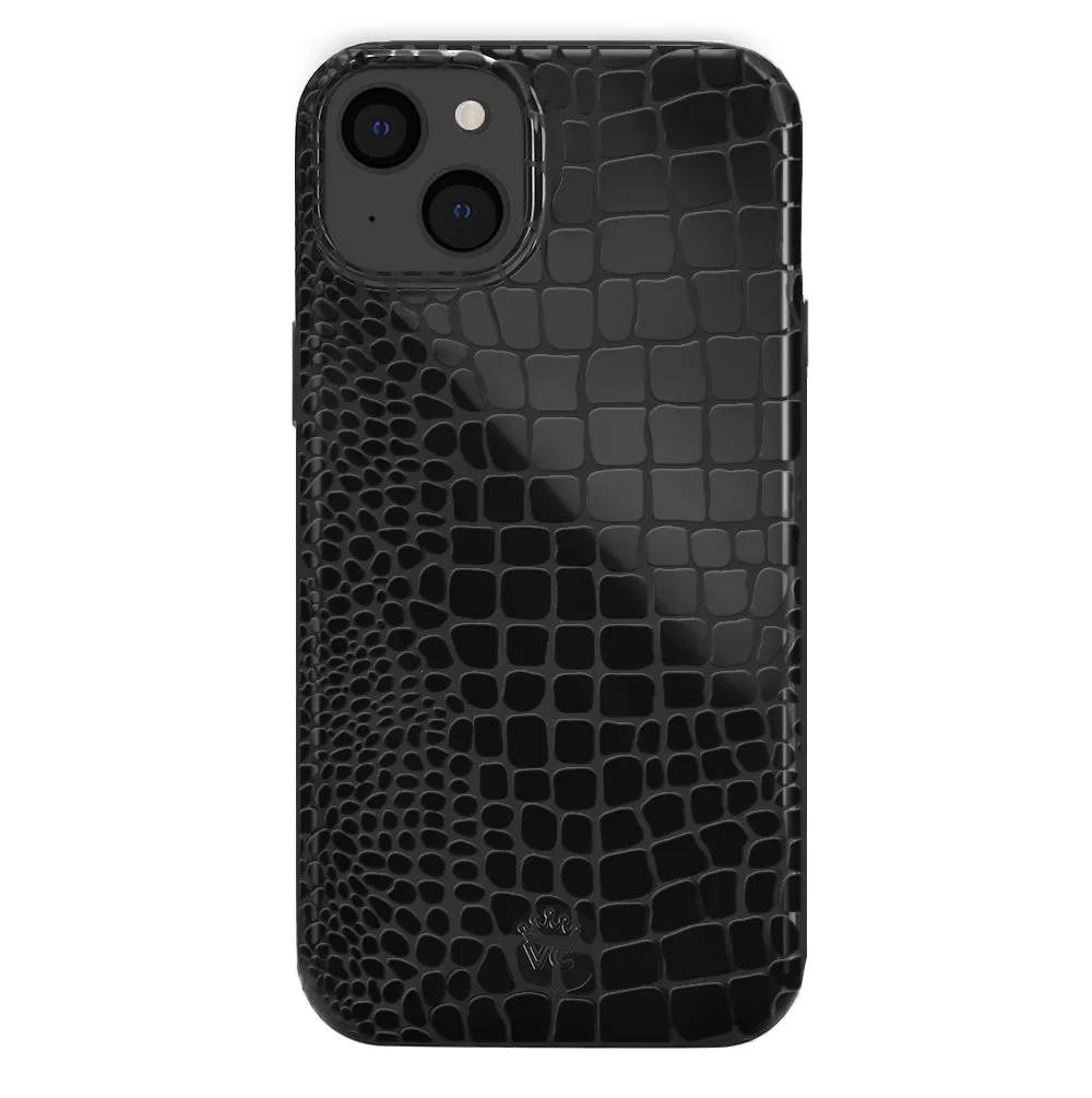 Black Croc iPhone Case