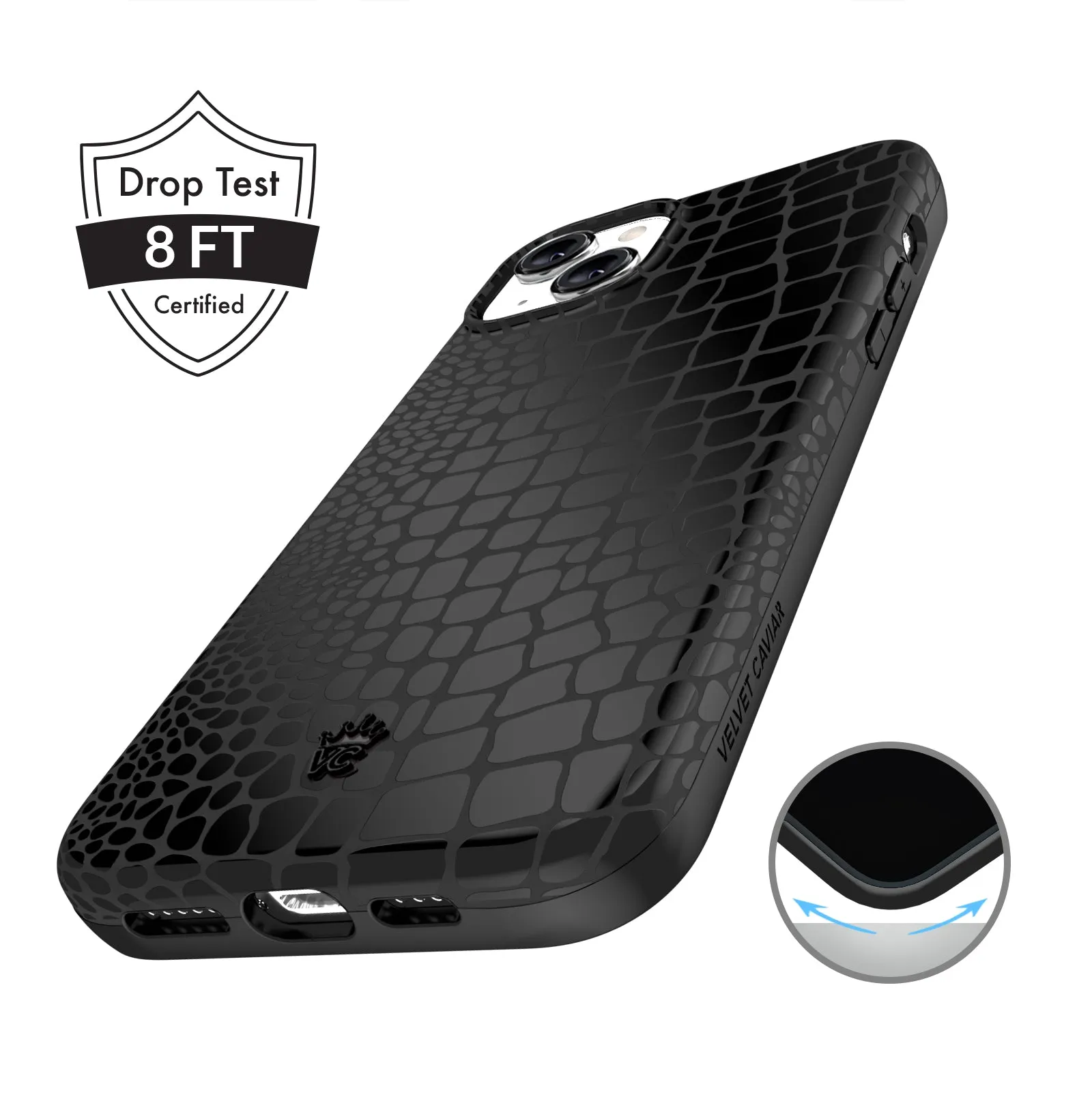 Black Croc iPhone Case