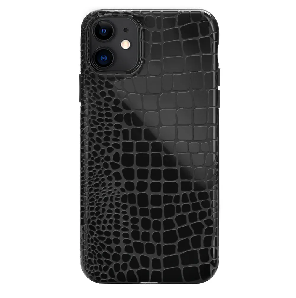 Black Croc iPhone Case