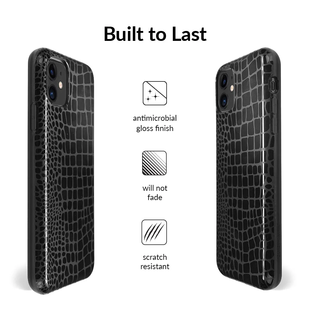 Black Croc iPhone Case