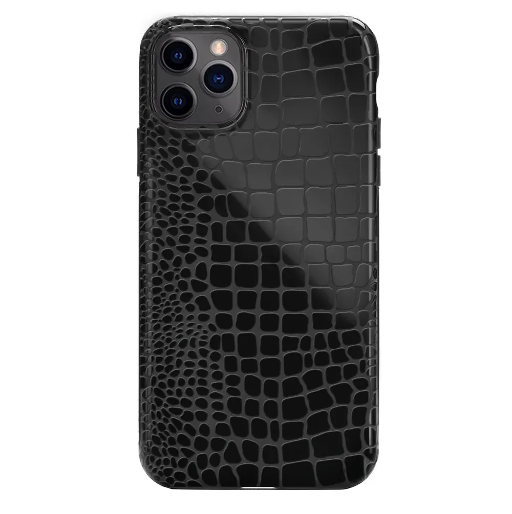 Black Croc iPhone Case