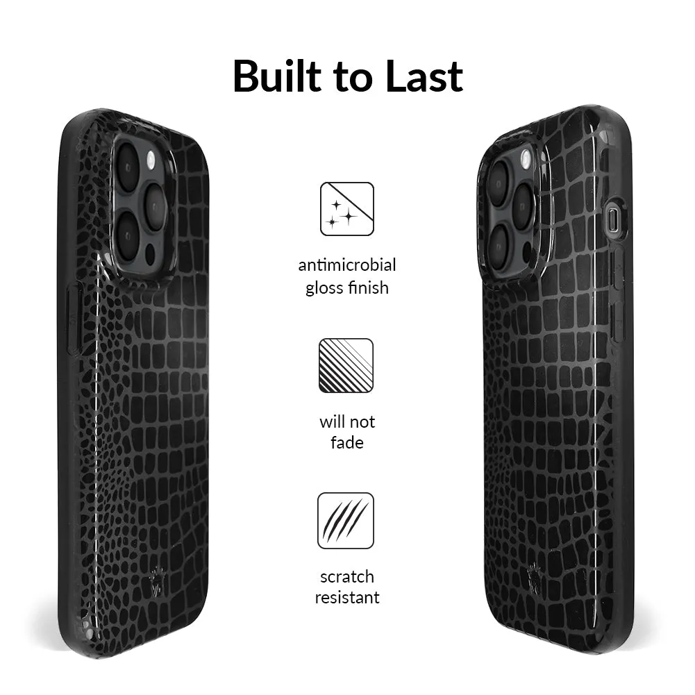 Black Croc iPhone Case