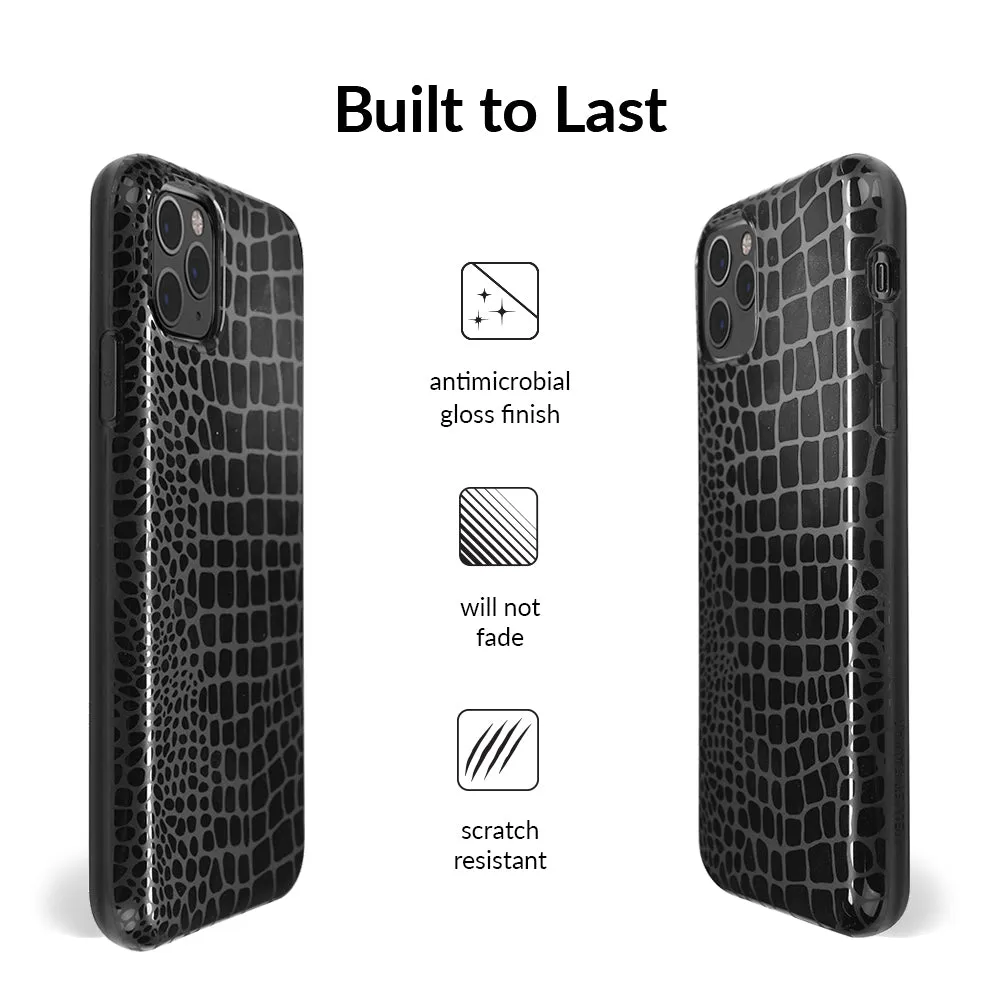 Black Croc iPhone Case