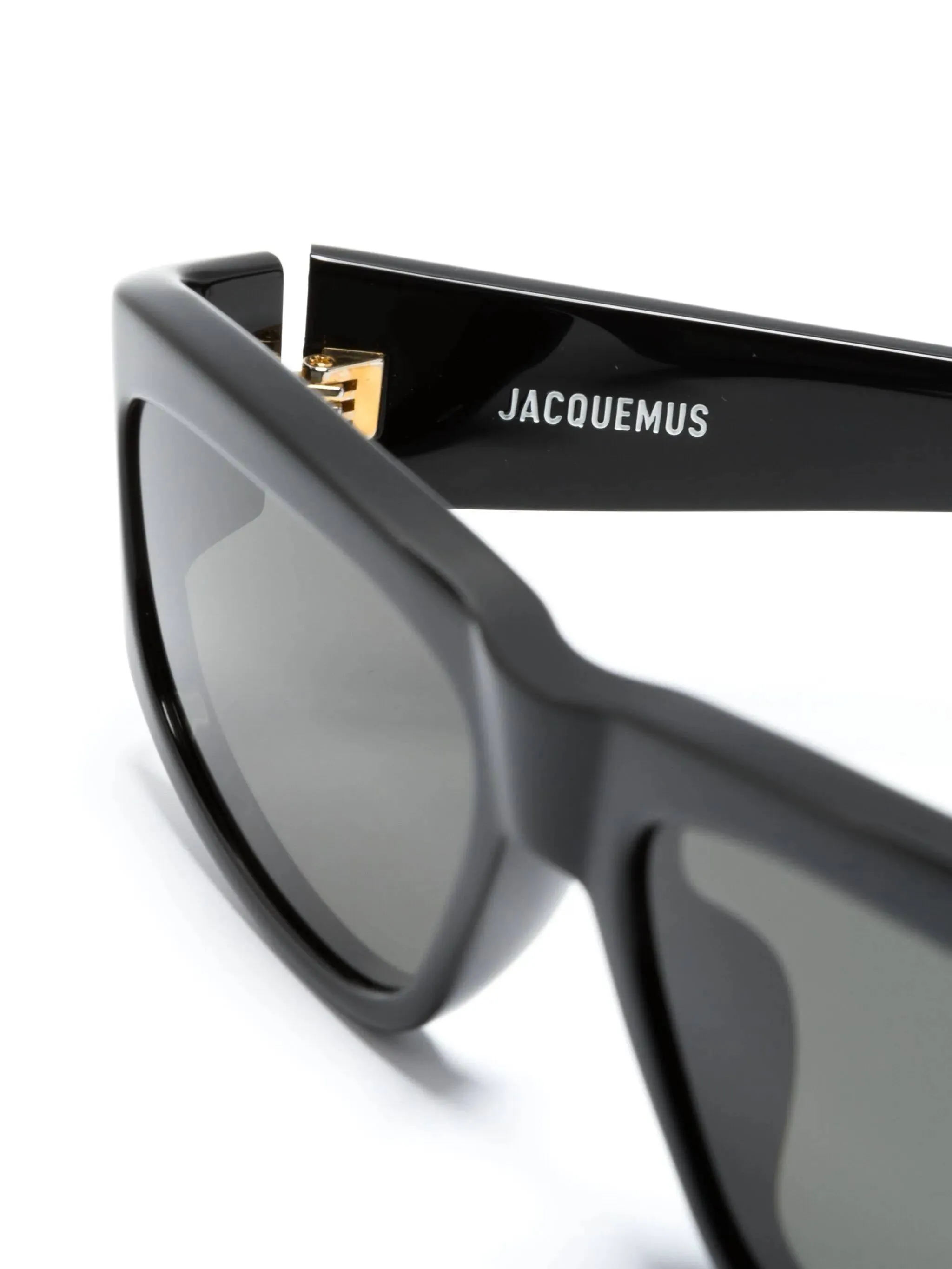 Black Rectangle Sunglasses with Grey Lenses