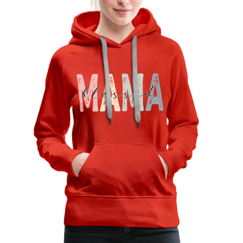 Blessed Mama Premium Hoodie (Retro Design)